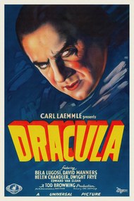 Εκτύπωση έργου τέχνης Dracula (Vintage Cinema / Retro Movie Theatre Poster / Horror & Sci-Fi), (26.7 x 40 cm)