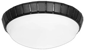 Φωτιστικό Οροφής - Πλαφονιέρα D-111 32-0131 1/E27 Φ26x8,5cm Black Heronia