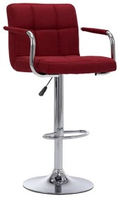 Καρέκλα Μπαρ Μπορντό Υφασμάτινη - Κόκκινο