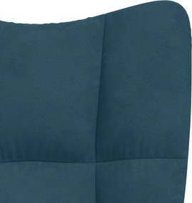 vidaXL Πολυθρόνα Relax Μπλε Βελούδινη