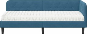 vidaXL Κρεβάτι Γωνίας Μπλε 80 x 200 cm Βελούδο