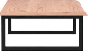 vidaXL Ράφι Νιπτήρα Τοίχου από Ατσάλι / Μασίφ Ξύλο Δρυός