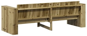 vidaXL Καναπές Κήπου 3-θέσεων 185.5x60x62 εκ. από εμποτισμένο ξύλο πεύκου