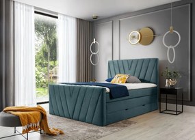 Επενδυμένο κρεβάτι Alba-Mple-Anoixto-140 x 200