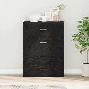vidaXL Πλαϊνό γραφείο Μαύρη Οξυά 60 x 39 x 80 εκ Επεξεργασμένο ξύλο