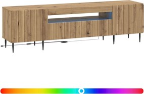 vidaXL Ντουλάπα LED Τηλεόρασης Artisan Δρυς Επεξεργασμένο Ξύλο