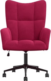 vidaXL Πολυθρόνα Relax Μπορντό Βελούδινη
