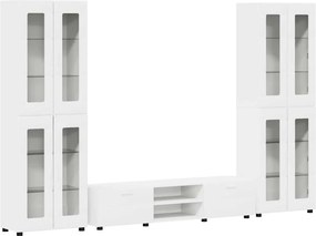 vidaXL Σετ επίπλου τηλεόρασης FLORIN 3 pcs Λευκό Επεξεργασμένο ξύλο