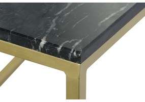 Σετ με 3 τραπέζια DKD Home Decor Μαύρο Χρυσό 50 x 35 x 60 cm