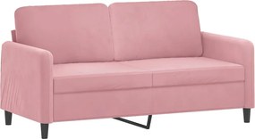 vidaXL Σαλόνι Σετ 3 Τεμαχίων Ροζ από Βελούδο