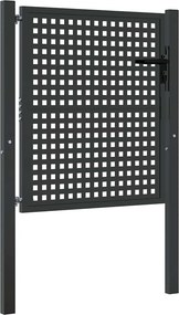 vidaXL Πόρτα Κήπου Ανθρακί 100x100 εκ. Ατσάλι