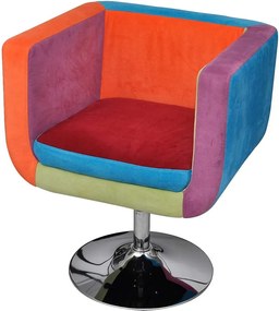 vidaXL Πολυθρόνα Cube με Σχέδιο Patchwork Υφασμάτινη