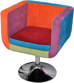 vidaXL Πολυθρόνα Cube με Σχέδιο Patchwork Υφασμάτινη