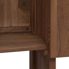 vidaXL Ντουλάπι Πλευρικό Μπάνιου Φυσικό 25 x 25 x 100 cm