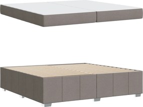 vidaXL Σκελετός Κρεβατιού Taupe 200 x 200 cm ύφασμα