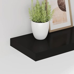 vidaXL Ράφια Τοίχου 4 τεμ. Μαύρα 40x23,5x3,8 εκ. MDF