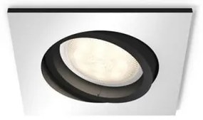 Έξυπνο Χωνευτό Σποτ Επέκτασης Led GU10 5W 9x9cm Hue WA Milliskin Philips Hue-929003047201-Inox 929003047201