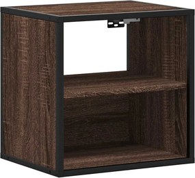 vidaXL Κομοδίνο επίτοιχο ντουλάπι καφέ δρυς 40x31x39,5 cm