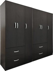 Ντουλάπα εξάφυλλη Athos pakoworld wenge 180x42x180εκ