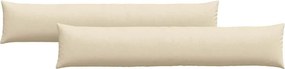 vidaXL Μαξιλάρι Καναπέ 2 pcs Κρεμ 200 x 40 εκ. ύφασμα