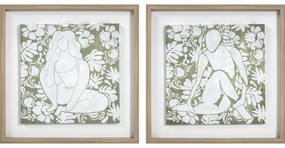 Καμβάς DKD Home Decor Κρυστάλλινο Καμβάς Ξύλο MDF 42 x 3 x 42 cm