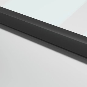 vidaXL Εσωτερική Πόρτα Μαύρη 93 x 201,5 εκ. Ψημένο Γυαλί & Αλουμίνιο