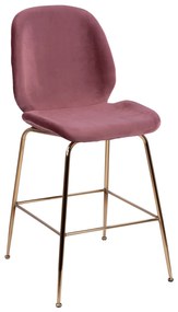 ΣΚΑΜΠΟ ΜΕΣΑΙΟΥ ΥΨΟΥΣ NORA HM8524.02 ΒΕΛΟΥΔΟ ΣΑΠΙΟ ΜΗΛΟ & ΧΡΥΣΟ ΜΕΤΑΛΛΙΚΟ ΣΚΕΛΕΤΟ 48x61x103 εκ.