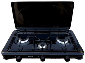 ROYAL OC-38 BLACK Εστία Υγραερίου Με 3 Μάτια