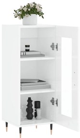 vidaXL Ντουλάπι Γυαλιστερό Λευκό 34,5x34x90 εκ. Επεξεργασμένο Ξύλο
