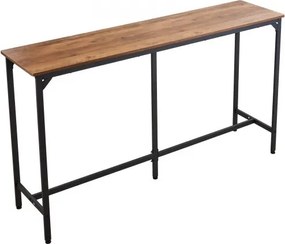 VEVOR Bar Table, 1PCS 1600.2mm Kitchen Bar Table, Tall Dining Tables with Rounded Edge, Rectangular High Top Kitchen Tables for Balcony, Living Room, Light Brown, Black, Extended Horizontal Design