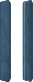 VidaXL Κρεβάτι Boxspring με Στρώμα Σκούρο Μπλε 100x200 εκ. Βελούδινο