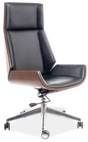 Καρέκλα γραφείου MARYLAND οικολογικό δέρμα μαύρο 110x44-53x57x49 DIOMMI 80-333 DIOMMI-80-333