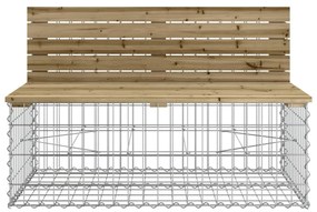 vidaXL Παγκάκι Κήπου Συρματοκιβώτιο 287x71x65,5 εκ. Εμποτ. Ξύλο Πεύκου