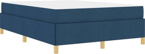 vidaXL Σκελετός Κρεβατιού με στρώμα Μπλε 140 x 190 cm ύφασμα