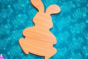 Intra απο ξύλο plywood 3mm-4mm πάχος - Πασχαλινές σανίδες κοπής | Κόψιμο με λέιζερ λαγουδάκι Δίασταση 15x15 cm INTRAFABR-91657791