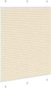 vidaXL Πλισέ περσίδα Κρέμα 110x100 cm Πλάτος υφάσματος 109,4 cm