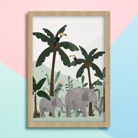 Παιδικό ξύλινο κάδρο 23x32cm Tropical Life KD407