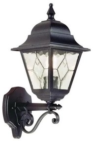 Φανάρι Απλίκα Φωτιστικό Τοίχου 1xE27 Μαύρο IP44 Up 45cm Norfolk NR1-BLK Elstead Lighting-NR1-BLK-Μαύρο NR1-BLK