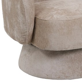 Πολυθρόνα περιστρεφόμενη Kreslo pakoworld υφασμα σε κρεμ απόχρωση 78x81x77εκ