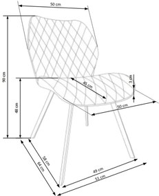 Dine 360 Καρεκλα Μπεζ 51x90x64cm