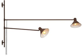 Φωτιστικό Τοίχου - Απλίκα I-Duetto-AP2-BRO E27 154x90x21cm Bronze Luce Ambiente Design