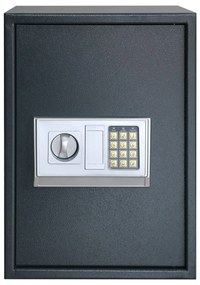 vidaXL Ψηφιακό χρηματοκιβώτιο Σκούρο Γκρι 35x31x50 εκ. Χάλυβας