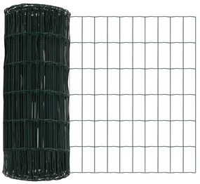 vidaXL Euro Fence με 7 Πόλους 0.8x10 μ Γαλβανισμένος Χάλυβας Πράσινος