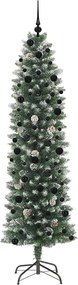 vidaXL Τεχνητό Λεπτό Χριστουγεννιάτικο Δέντρο Πράσινο και Λευκό 240 cm
