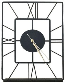 Ρολόι Επιτραπέζιο Asalet Pod 522PIR1113 20x30cm Black Aberto Design Metal