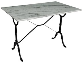 Intrahome Τραπέζι μαρμάρινο Weiber Intrahome μαντέμι σε λευκή-μαύρη απόχρωση 100x60x70.8εκ | SKU: INTRAPA-477111121