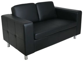WOODWELL ALAMO Καναπές Σαλονιού Καθιστικού 2Θέσιος - PU Μαύρο 145x85x82cm Ε990,12