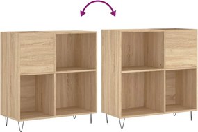 vidaXL Δισκοθήκη Sonoma Δρυς 84,5 x 38 x 89 εκ. από Επεξεργασμένο Ξύλο