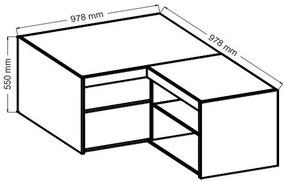 Πατάρι για τη γωνιακή ντουλάπα Ester-Sonoma Oak