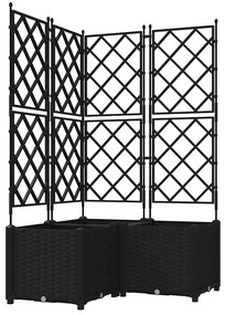 vidaXL Κηποτινάκι με Τρέλα 3 pcs Μαύρο 80 x 80 x 143 εκ. PP